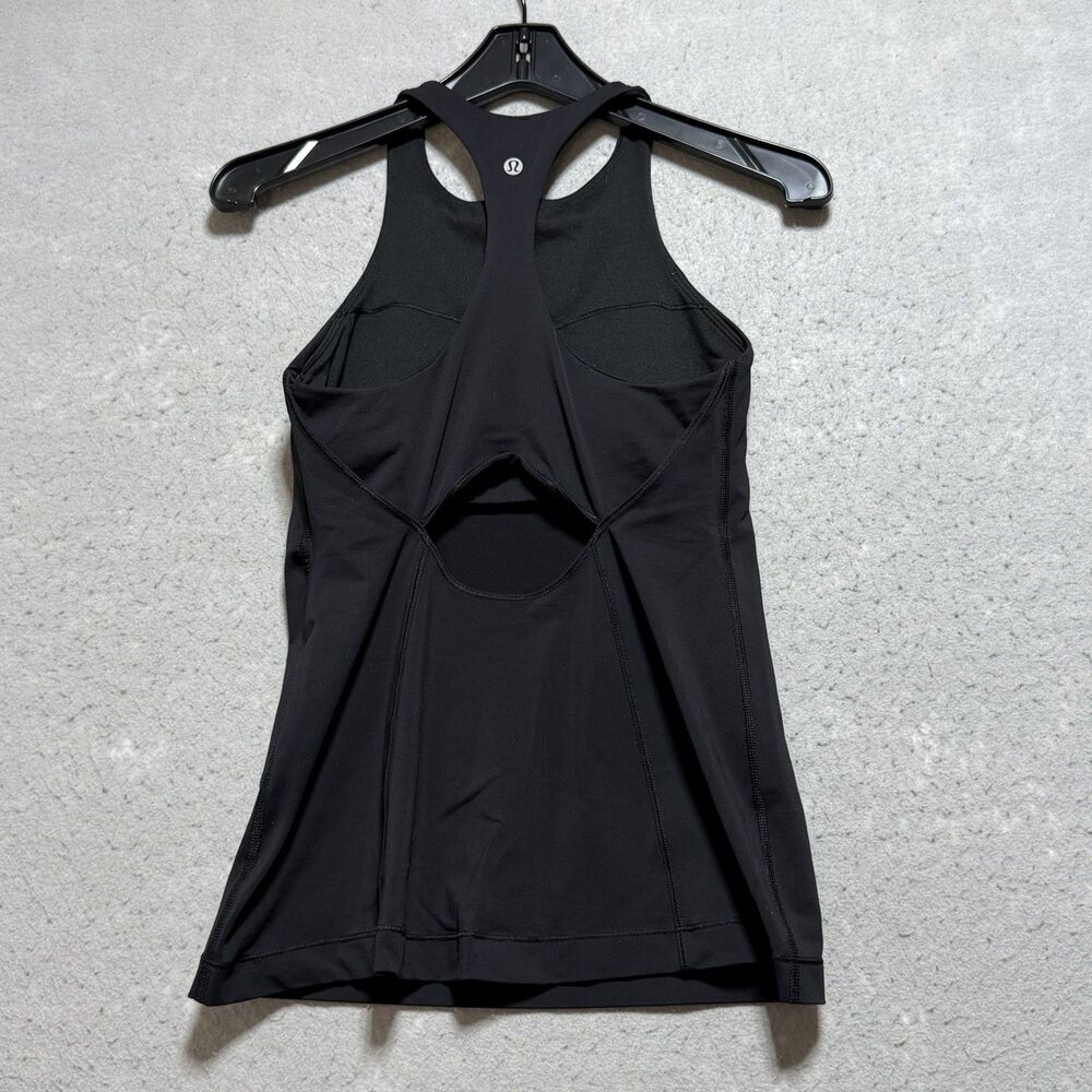 Lululemon In Training Tank Top Size 6 W1AQIST Black Racerback Luxtreme $58